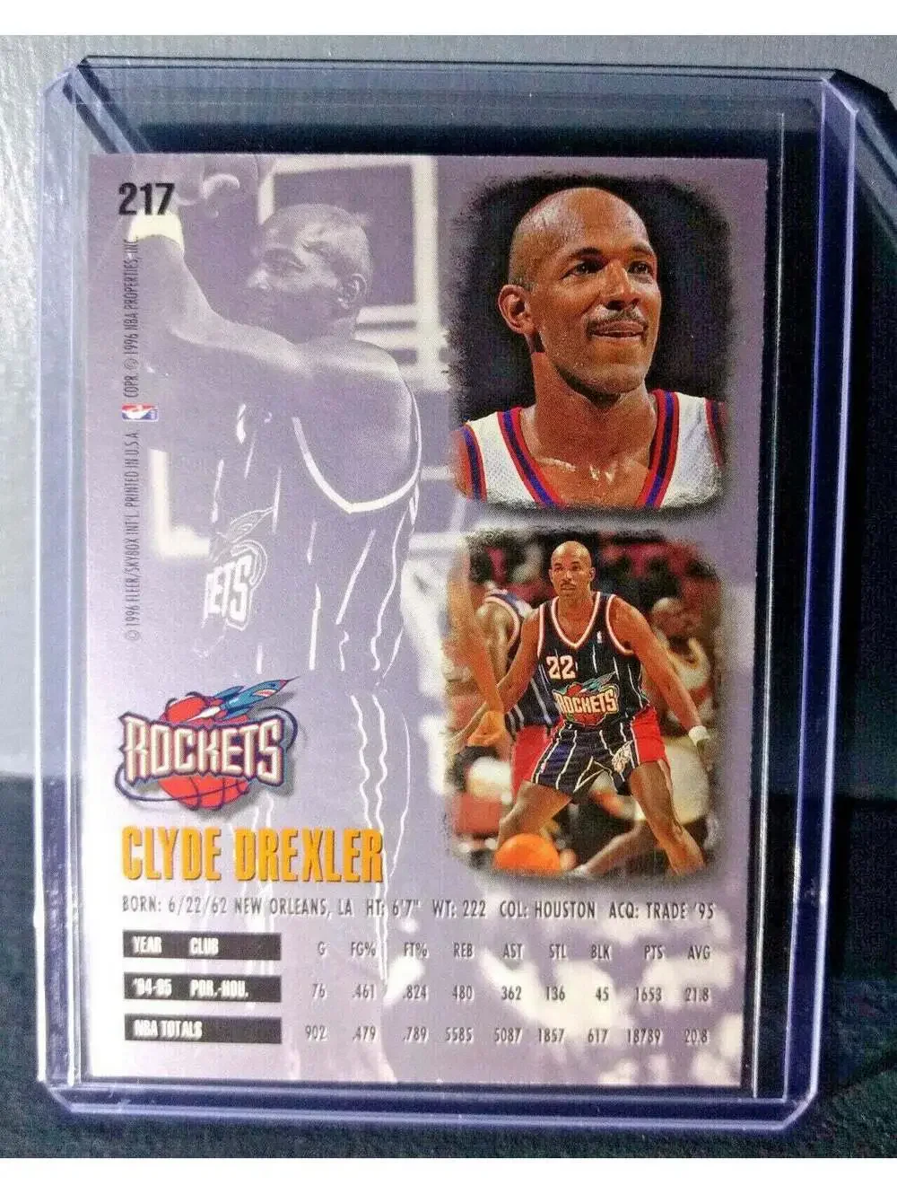 1995-96 Clyde Drexler #217 Basketball Card